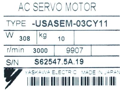 Yaskawa USASEM-03CY11 label image