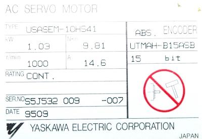 Yaskawa USASEM-10HS41 label image