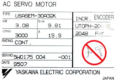 Yaskawa USASEM-30A32K label image
