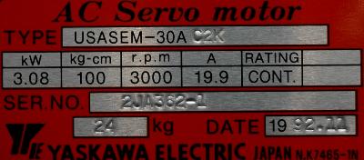 Yaskawa USASEM-30AC2K label image