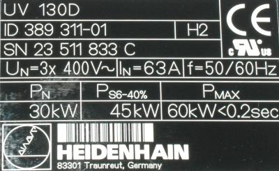 HEIDENHAIN UV130D label image
