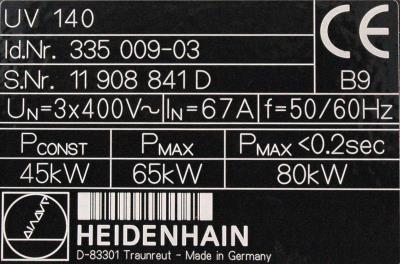 HEIDENHAIN UV140 label image