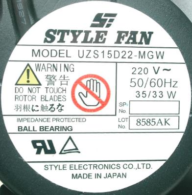 Style Electronics Co UZS15D22-MGW label image