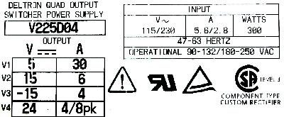 Deltron V225D04 label image