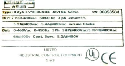 Gefran XVYAEV1030-KBX label image