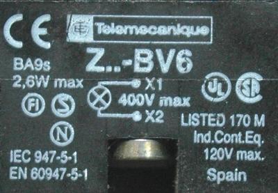Telemecanique Z-BV6 label image