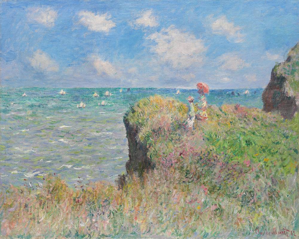 Cliff Walk at Pourville Painting by Monet Classical Art Poster Print, Imagekind - Picture 7 of 15