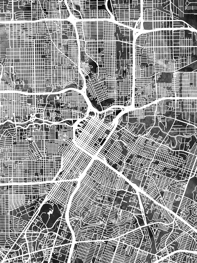 Poster - Houston Map, Modern Abstract City Streets, 4 Sizes - Picture 7 of 25