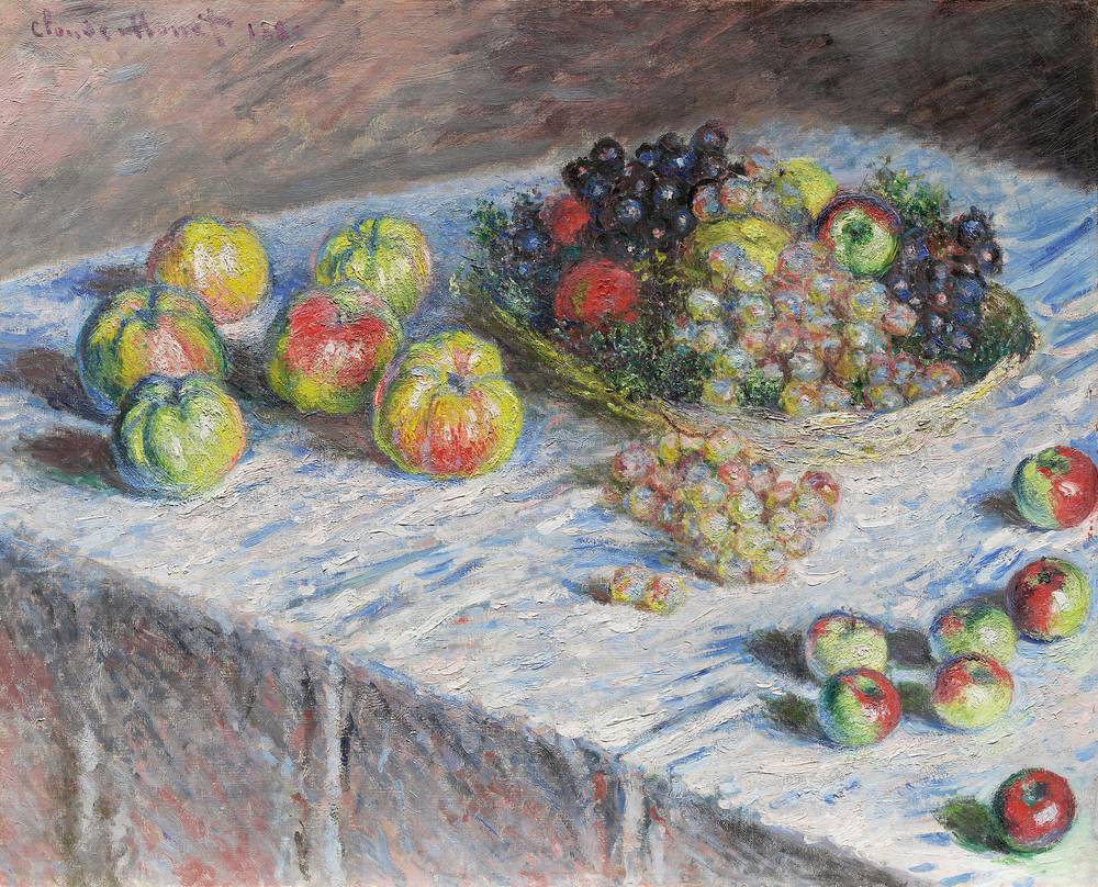 Apples and Grapes Painting by Monet Classical Art Poster Print, Imagekind - Picture 7 of 15