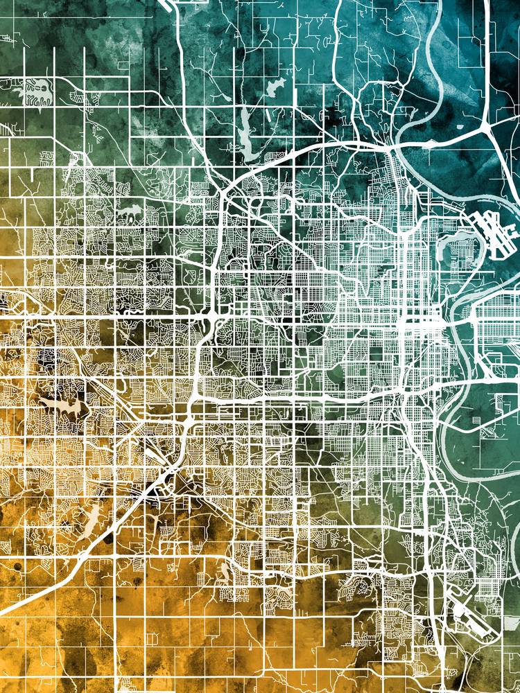 Poster - Omaha Map, Modern Abstract City Streets, 4 Sizes - Picture 7 of 25