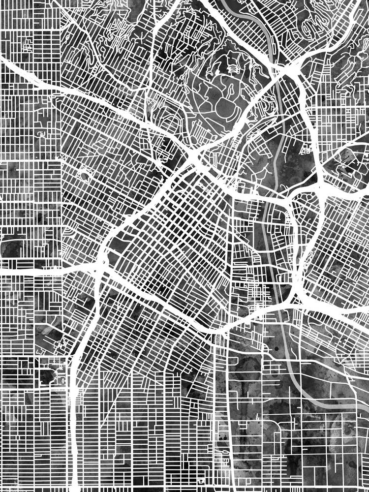 Póster - Mapa de Los Ángeles, calles abstractas modernas de la ciudad, 4 tamaños - Imagen 7 de 25