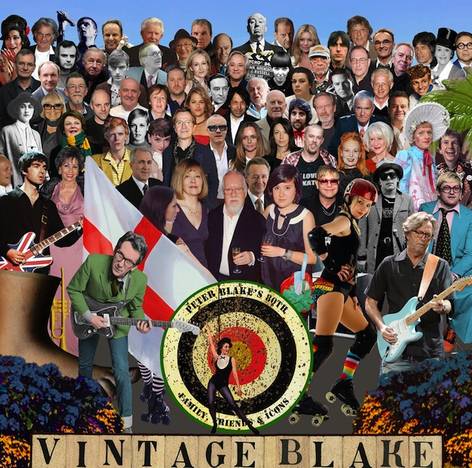 Sgt. Pepper’s Lonely Hearts Club Band, 2012, nuevo collage, artista peter thomas blake, david bowie, elton john, mick jagger, ian curtis, amy winehouse