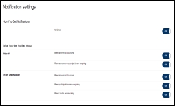 Administrator Notification Settings Example