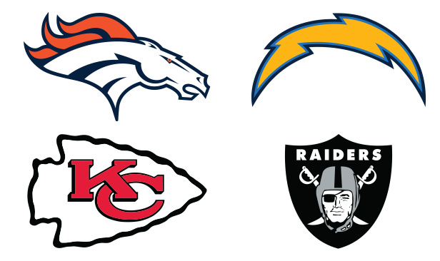 AFC West Teams AFC West Team Logos