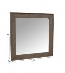 SOLID WOOD SQUARE MIRROR & FRAME