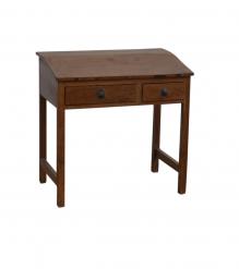 SOLID RECLAIMED TEAK 2 DRAWER WRITING TABLE DESK