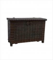 Unique Wood + Metal Indian blanket chest