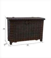 Unique Wood + Metal Indian blanket chest