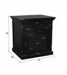 SOLID WOOD END TABLE / NIGHTSTAND W/ 1 DRAWER & 1 DOOR