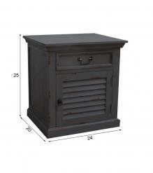 SOLID WOOD END TABLE / NIGHTSTAND W/ 1 DRAWER & 1 DOOR