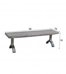 LIVE EDGE SOLID ACACIA WOOD & IRON BENCH