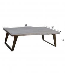 SOLID WOOD LIVE EDGE & IRON COFFEE TABLE 