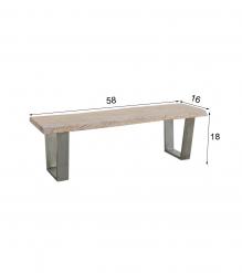 LIVE EDGE SOLID ACACIA WOOD BENCH