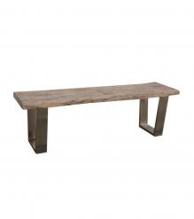 LIVE EDGE SOLID ACACIA WOOD BENCH