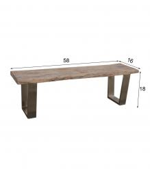 LIVE EDGE SOLID ACACIA WOOD BENCH