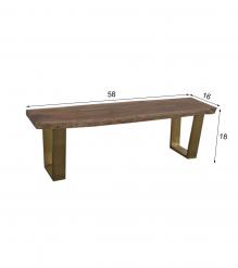 LIVE EDGE SOLID ACACIA WOOD BENCH