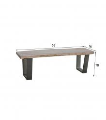 LIVE EDGE SOLID ACACIA WOOD BENCH