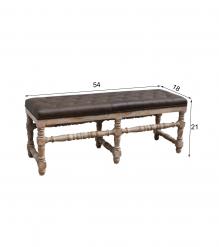 LEATHER UPHOLSTERED BENCH