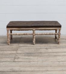 LEATHER UPHOLSTERED BENCH