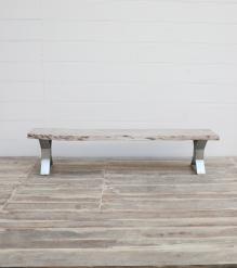 LIVE EDGE SOLID ACACIA WOOD BENCH