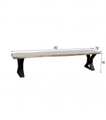 LIVE EDGE SOLID ACACIA WOOD BENCH