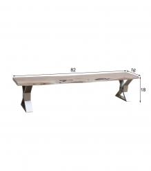 LIVE EDGE SOLID ACACIA WOOD BENCH