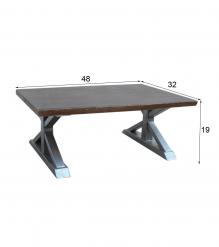 SOLID LIVE EDGE WOOD & IRON COFFEE TABLE