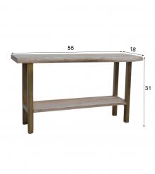 SOLID LIVE EDGE WOOD & IRON CONSOLE TABLE