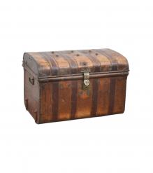 INTERESTING IRON STORAGE TRUNK - OLD