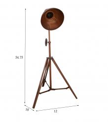 METAL TRIPOD ADJUSTABLE HEIGHT FLOOR LAMP