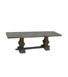 SOLID WOOD PEDESTAL BENCH