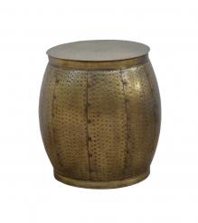 METAL + WOOD END TABLE
