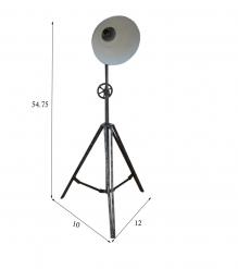 METAL TRIPOD ADJUSTABLE HEIGHT FLOOR LAMP