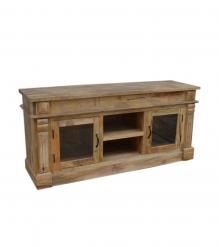 SOLID WOOD MEDIA CABINET W/ 2 DOORS