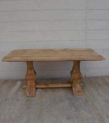 SOLID WOOD PEDESTAL DINING TABLE