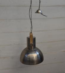 HANGING IRON + WOOD PENDANT LIGHT