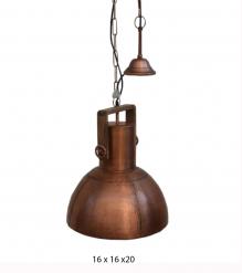 HANGING IRON + WOOD PENDANT LIGHT