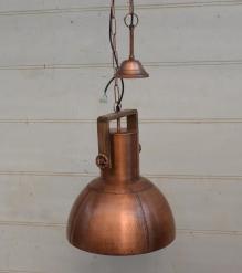 HANGING IRON + WOOD PENDANT LIGHT