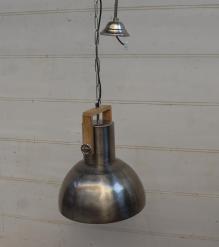 HANGING IRON + WOOD PENDANT LIGHT