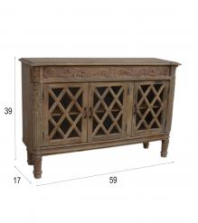 HAND CARVED SOLID WOOD SIDEBOARD